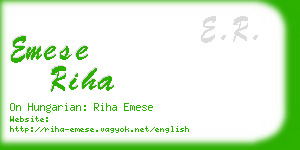 emese riha business card